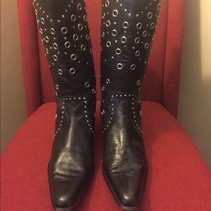 Joan& David leather moto boots🔥🔥